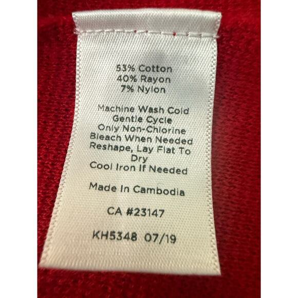 Talbots Red Tunic Sweater Size 2X Mock Turtleneck - Picture 6 of 8